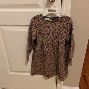 Zara Animal Print Dress with Black Accents
